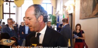 Luca Zaia e il piano Sicurezza sul lavoro concordato con enti, parti sociali e associazioni datoriali
