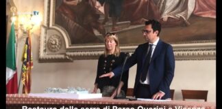 Francesco Rucco con Caterina Soprana: il restauro delle serre di Parco Querini s’ha da fare, per motivi economici e perché restituisce un sito riqualificato a Vicenza