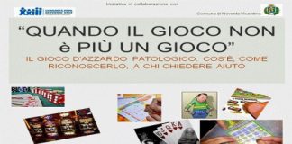 Noventa Vicentina, incontro sulla ludopatia “Quando il gioco non è più un gioco” il 25 gennaio