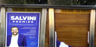 Attacchi ai manifesti della Lega Nord di Marano Vicentino