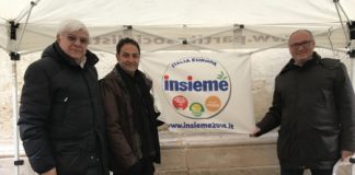 Al gazebo di INSIEME banche, casa, lavoro, scuola e ambiente con Gianluca Capristo e Giovanni Coviello