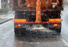 Vicenza, ore 11: nevicata in città, in azione gli spargisale: intensificazioni delle precipitazioni a metà mattina e nel pomeriggio