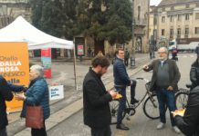 Nicolai show al gazebo per Dalla Rosa: ?non mi ricandido, Mantovani al ballottaggio?