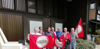 Potere al Popolo per Filippo Albertin sindaco si presenta all’ex sede di BPVi, “monumento della finanza corrotta”. Ci sono anche Delle Femmine, Zogli e… una “visione politica”