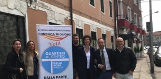 Basta hub, lo dice la lista “Quartieri al centro” di fronte all’hotel Adele in Via Medici a Vicenza
