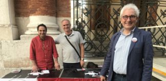 Gazebo socialisti a Vicenza per Otello Dalla Rosa sindaco