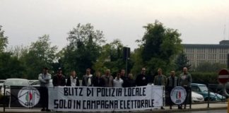 Mis Vicenza e Forza Nuova davanti al San Bortolo: “contro degrado e parcheggiatori abusivi”