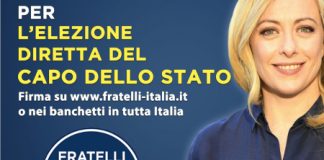 Elezione diretta del capo dello stato, Fratelli d’Italia Vicenza aderisce alla mobilitazione nazionale di raccolta firme #loscelgoio