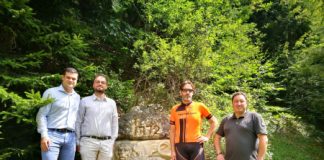 Antico cippo Serenissima, in visita Erik Pretto con altri amministratori: “riconoscimento nazionale lingua veneta”