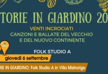 Chiampo, giovedì 6 settembre appuntamento con Folk Studio A in Villa Mistrorigo