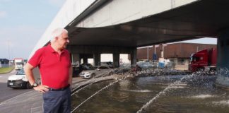 Zampilla di nuovo a Vicenza la fontana all’ingresso della zona industriale ovest