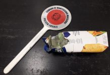 Montecchio Maggiore, la Polizia Locale sequestra 20 grammi di marijuana nascosti in un barattolo di succo di frutta