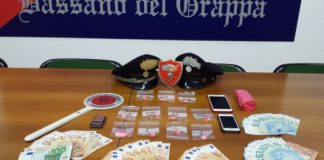 Servizio di controllo coordinato del territorio contro lo spaccio di stupefacenti: un arresto dei Carabinieri a Bassano