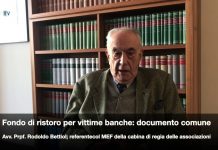 Si dice ottimista l’avv. prof.Rodolfo Bettiol neo referente presso MEF della Cabina di regia delle associazioni delle vittime di BPVi, Veneto Banca e delle banche risolte