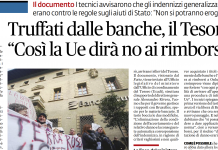 Di Foggia su FQ: una minoranza di associazioni impose indennizzi critici per la UE. VicenzaPiù: Arman e Ugone… Carlo Di Foggia su Il Fatto Quotidiano
