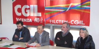 Processo Miteni Pfas, Zanni (Cgil Vicenza) e Ezzelini Storti (Filctem Cgil Vicenza): no a esclusione sindacato come parte civile Pfas e Miteni: Ezzelini Storti. Giampaolo Zanni, P. Righetti, V. Reccardini