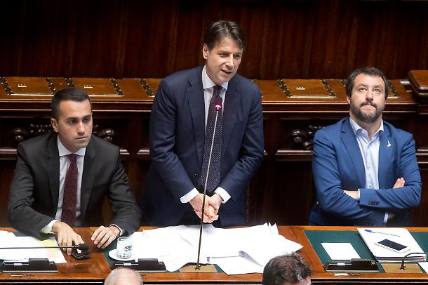 Il governo del premier Conte con i due vice Di Maio e Salvini