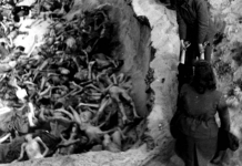 Giorno della Memoria… della Shoàh: non confonderlo con altre 161 ricorrenze ONU Giorno della Memoria. Bergen-Belsen, Germany, 1945, Female camp guards being forced to bury the dead.