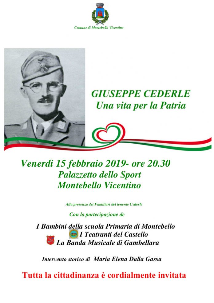 Montebello, una serata per ricordare Giuseppe Cederle.
