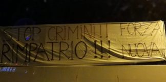 Aggressione ad anziana, striscione di Forza Nuova in centro a Thiene: “rimpatrio”
