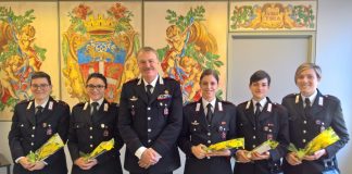 Mimose per le donne Carabiniere vicentine. Santini: “importante presenza femminile”