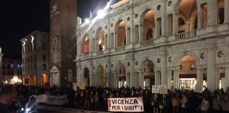 La “famiglia” Pd Vicenza in piazza: “l’unica è quella dove c’è amore” "famiglia" Pd in piazza