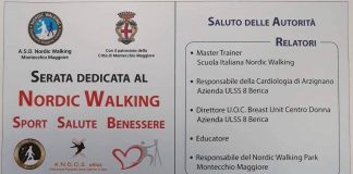 Una serata pubblica a Montecchio Maggiore per scoprire i benefici del nordic walking Nordic walking