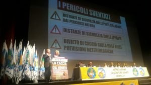 Berlato sul palco dei cacciatori