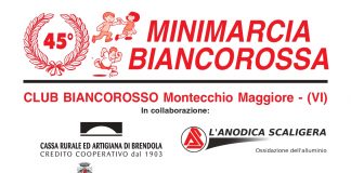 Edizione numero 45 per la Minimarcia Biancorossa di Montecchio Maggiore minimarcia volantino 2019