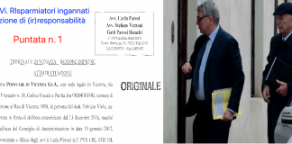 ‘BPVi. L’azione di (ir)responsabilità’ contro Zonin & c.: prima puntata, la dedica ai giudici penali e civili BPVi. Risparmiatori ingannati