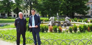 Fontana dei cavalli alati al Giardino Salvi torna in funzione