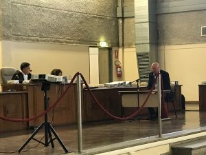 Dario Loison testimonia nel processo BPVi davanti al presidente Lorenzo Miazzi