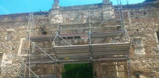 Ingresso del Teatro Olimpico “sotto i ferri”: restauro degli Amici dei Monumenti. E Rucco pensa a… Palazzo Thiene Olimpico ingresso