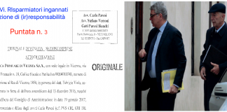 BPVi. L’azione di (ir)responsabilità contro Zonin & c.: terza puntata, indice e premesse dell’atto Puntata n. 3 Azione di responsabilità