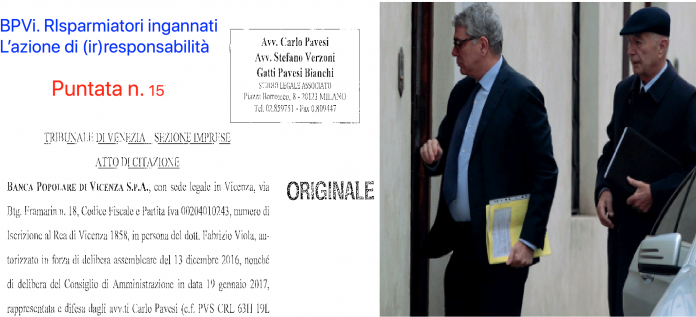Puntata n. 15 BPVi. Azione di responsabilità Puntata n. 15 BPVi. Azione di responsabilità