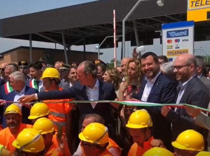 Salvini e Zaia alla inaugurazione Pedemontana Veneta