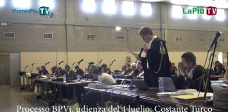 Processo BPVi, l’ex dirigente Costante Turco dopo prime 4 ore sta in aula altre 6. A Bertelle risponde: “vendite e finanziamenti passavano per cda”