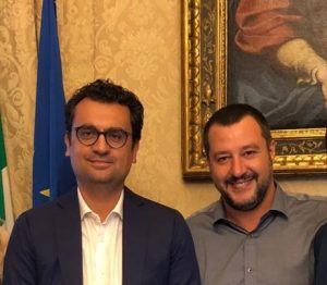 Matteo Salvini con Francesco Rucco (foto di archivio)
