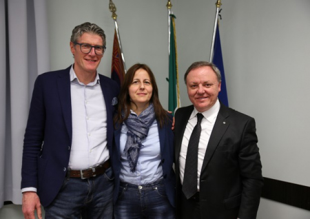 Antonio Guadagnini, vice presidente commissione inchiesta regionale sulle banche popolari con Giovanna Negro, presidente, e Sergio Berlato, segretario