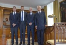 BPVi. L’azione di (ir)responsabilità contro Zonin & c., n. 26: membri CdA Andrea Monorchio, Gianfranco Pavan, Alvise Rossi di Schio… BPVi, da sinistra Marino Breganze, Samuele Sorato, Gianno Zonin (presidente) e Andrea Monorchio