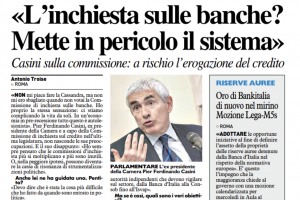 I risparmiatori e I timori di Casini per le banche