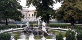 Fontana dei cavalli alati al Giardino Salvi