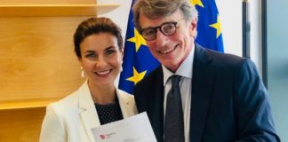 Pigafetta approda al Parlamento Europeo: il 19 settembre l’eurodeputata Moretti ne ricorderà le gesta. Rucco: “È un onore” Da sinistra: l'eurodeputata vicentina Alessandra Moretti e il presidente del Parlamento Europeo David Maria Sassoli