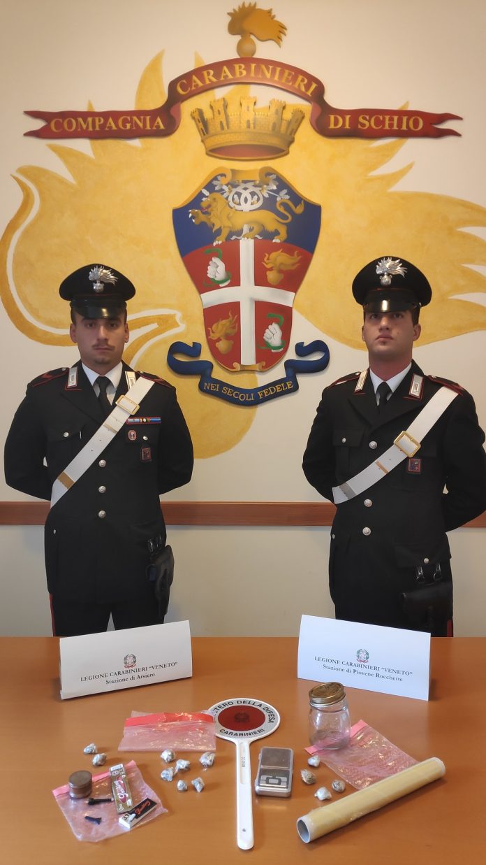 Carabinieri e anti spaccio a Santorso