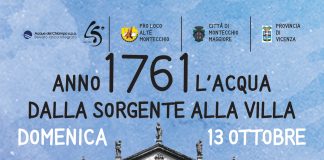 “Anno 1761. L’acqua dalla sorgente alla villa”: il primo acquedotto di Montecchio Maggiore raccontato in uno spettacolo itinerante tra Villa Cordellina Lombardi e le Priare