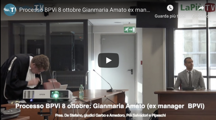 Al processo BPVi depone Gianmaria Amato