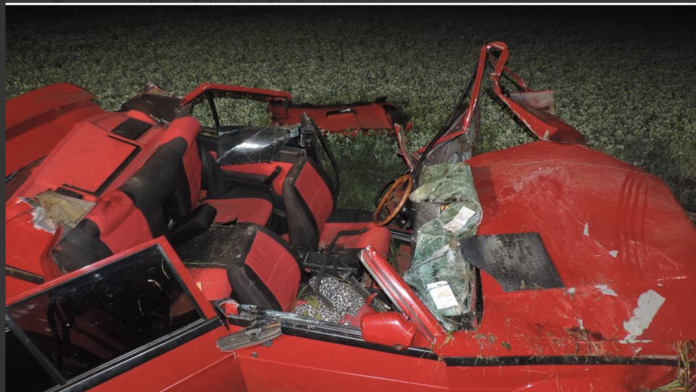 Auto ribaltata ritrovata dai Carabinieri di Sossano con deceduto a bordo