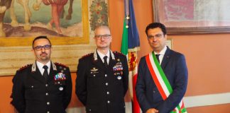 I colonnelli Paris e De Magistris in visita a Palazzo Trissino