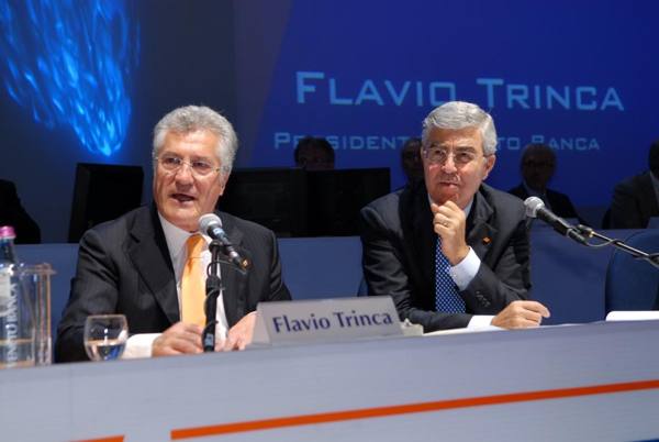 Flavio Trica con Vincenzo Consoli, presidente e Ad di Veneto Banca