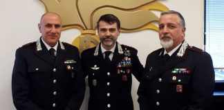 Carabinieri, saluto di commiato al comando provinciale per i neo Sottotenenti Bartolini e Marullo